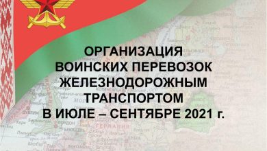 Титульный слайд «Организация воинских перевозок железнодорожным транспортом в июле — сентябре 2021 г.»