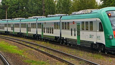 Дизель-поезд PESA на перегоне
