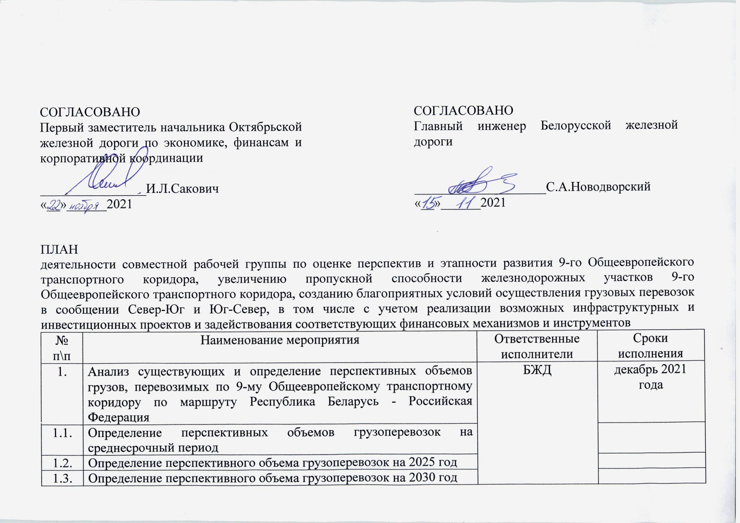 План работы СРГ, лист 1