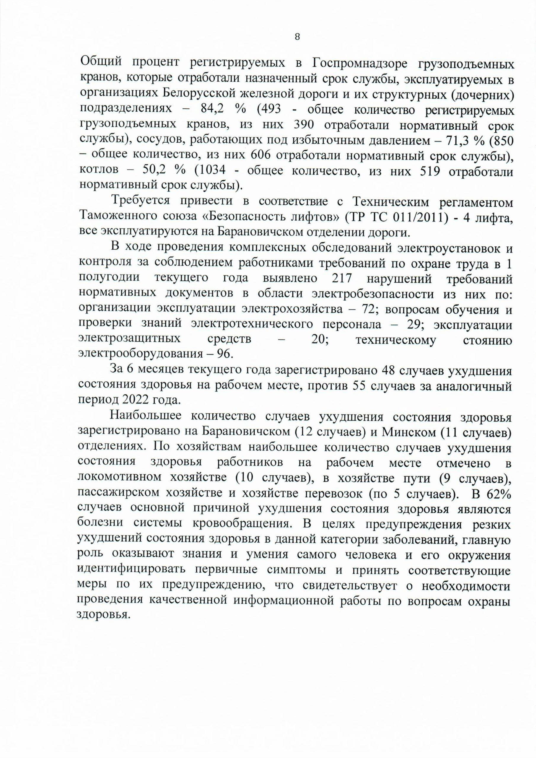 Анализ состояния условий и охраны труда, лист 6