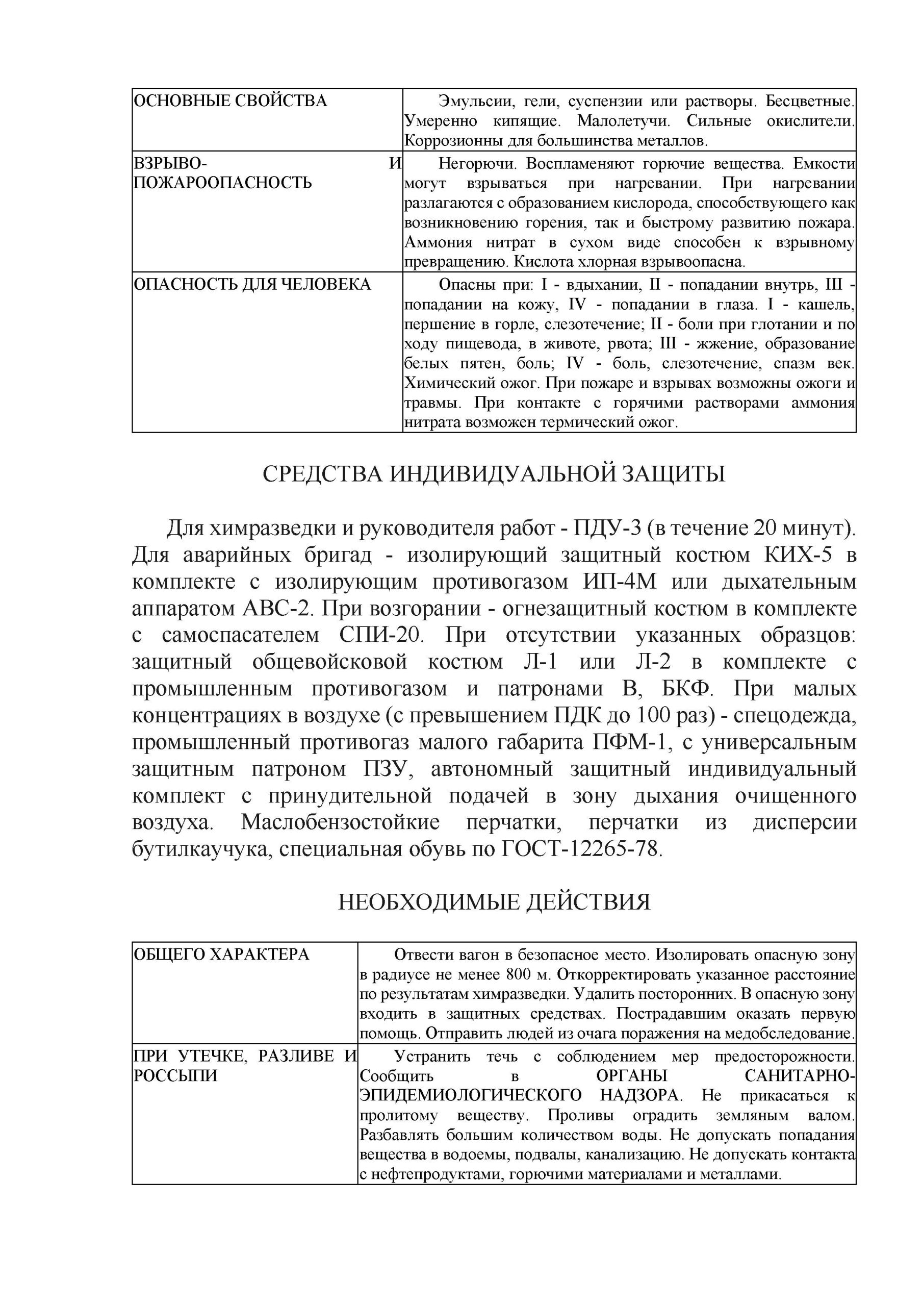 Аварийная карточка №505, лист 2