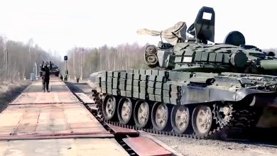 Illustration for the article “Troop Train of the Armed Forces of Belarus Dispatched from Zaslonovo Station Toward…”
